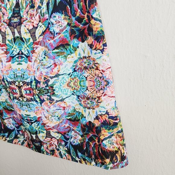 NWT Keepsake The Label Like Rain Halter Sleeveless Watercolor Dress Wildfire - Picture 5 of 10